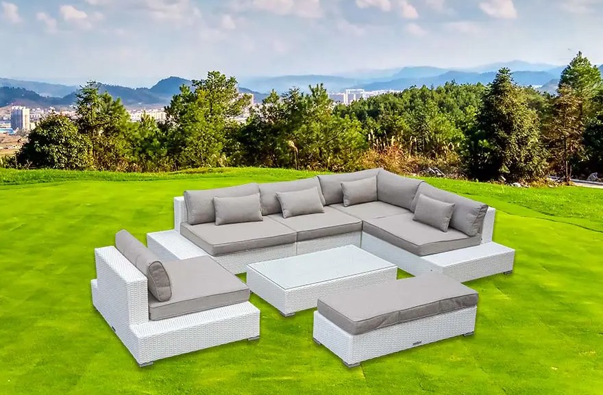 Waterfront-Komfort neu definiert: Die Vielseitigkeit von 7-teiligen Schwimmsofa-Sets